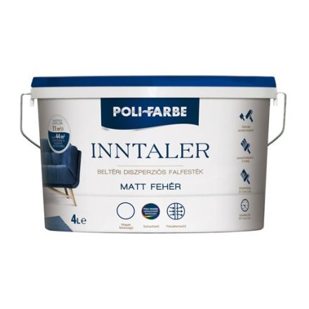 Poli-Farbe Inntaler beltéri falfesték fehér 4 Liter